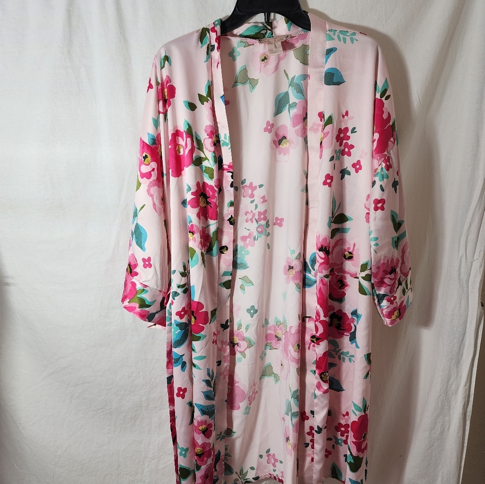 Soho Apparel Pink Floral Robe - Picture 5 of 5